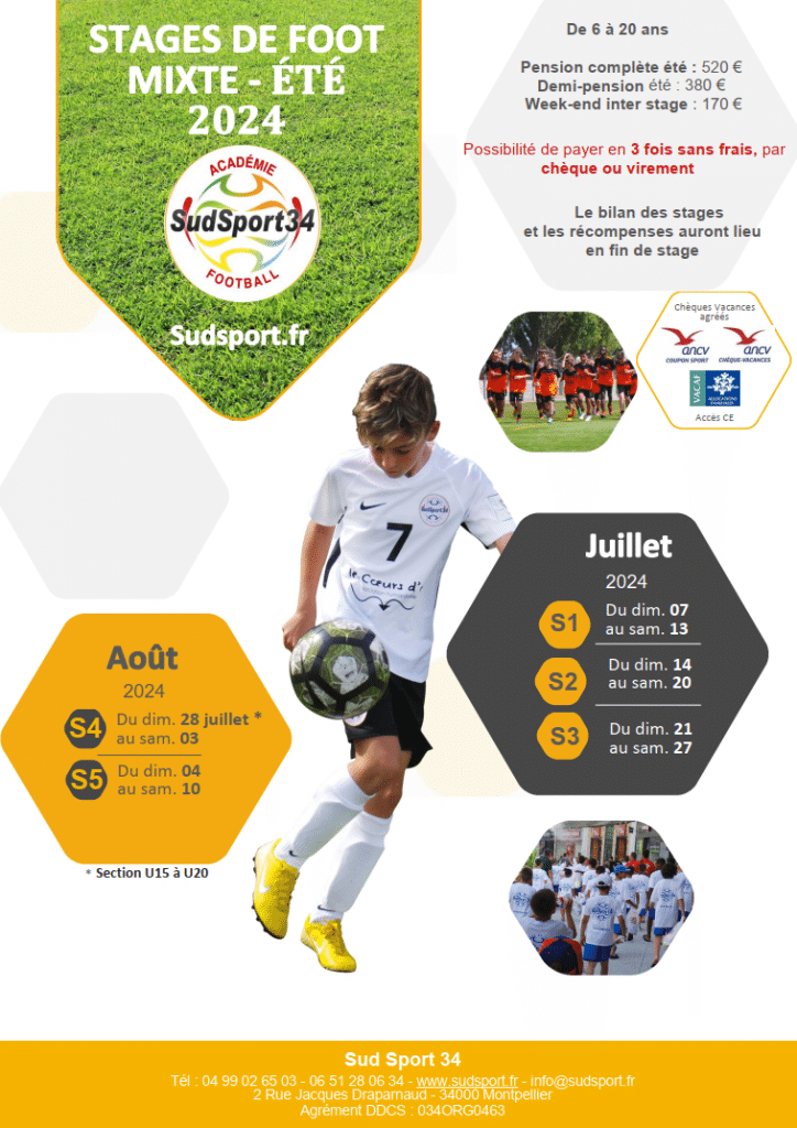 Stages « Desti'foot » 2024 : les inscriptions sont ouvertes